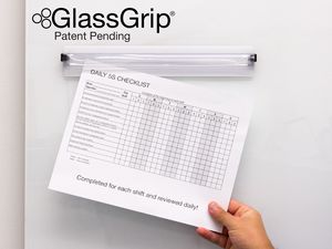 GlassGrip® Transparent Grip-A-Sheet® Document Display Bars