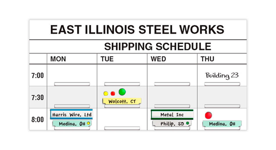 30 Minute Shipping and Receiving Schedule