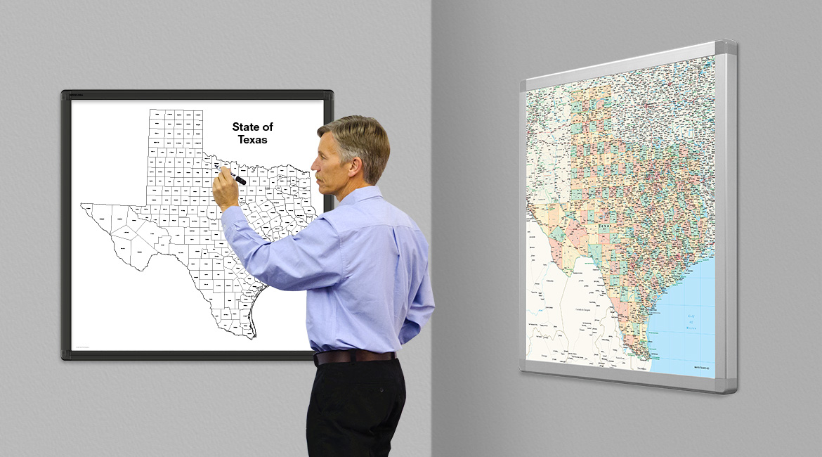 dry erase Whiteboard Map