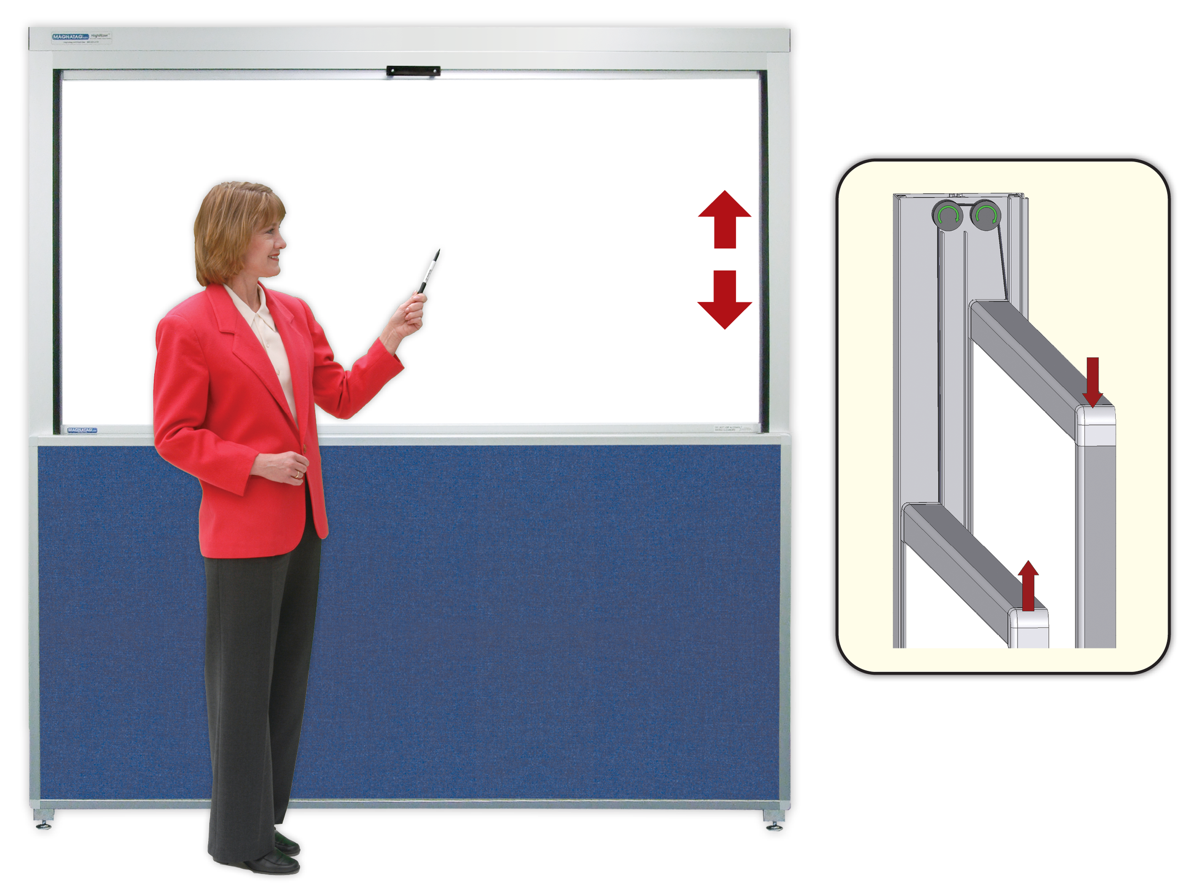 Vertical sliding HighRizer™ Boards