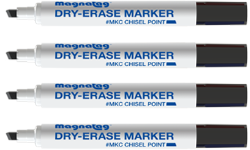 Chisel Point Dry-Erase Board Markers, 4/Pkg #MKC4