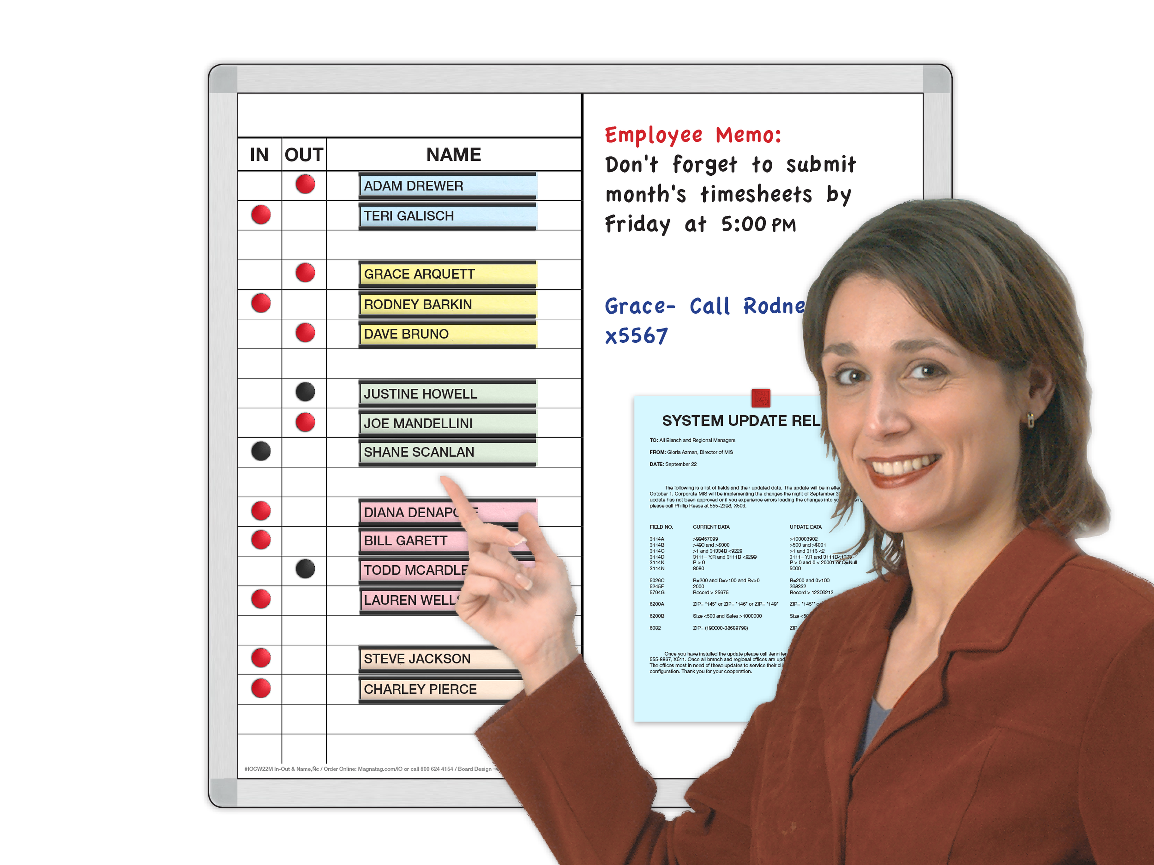 In Out Name
& Bulletin Board