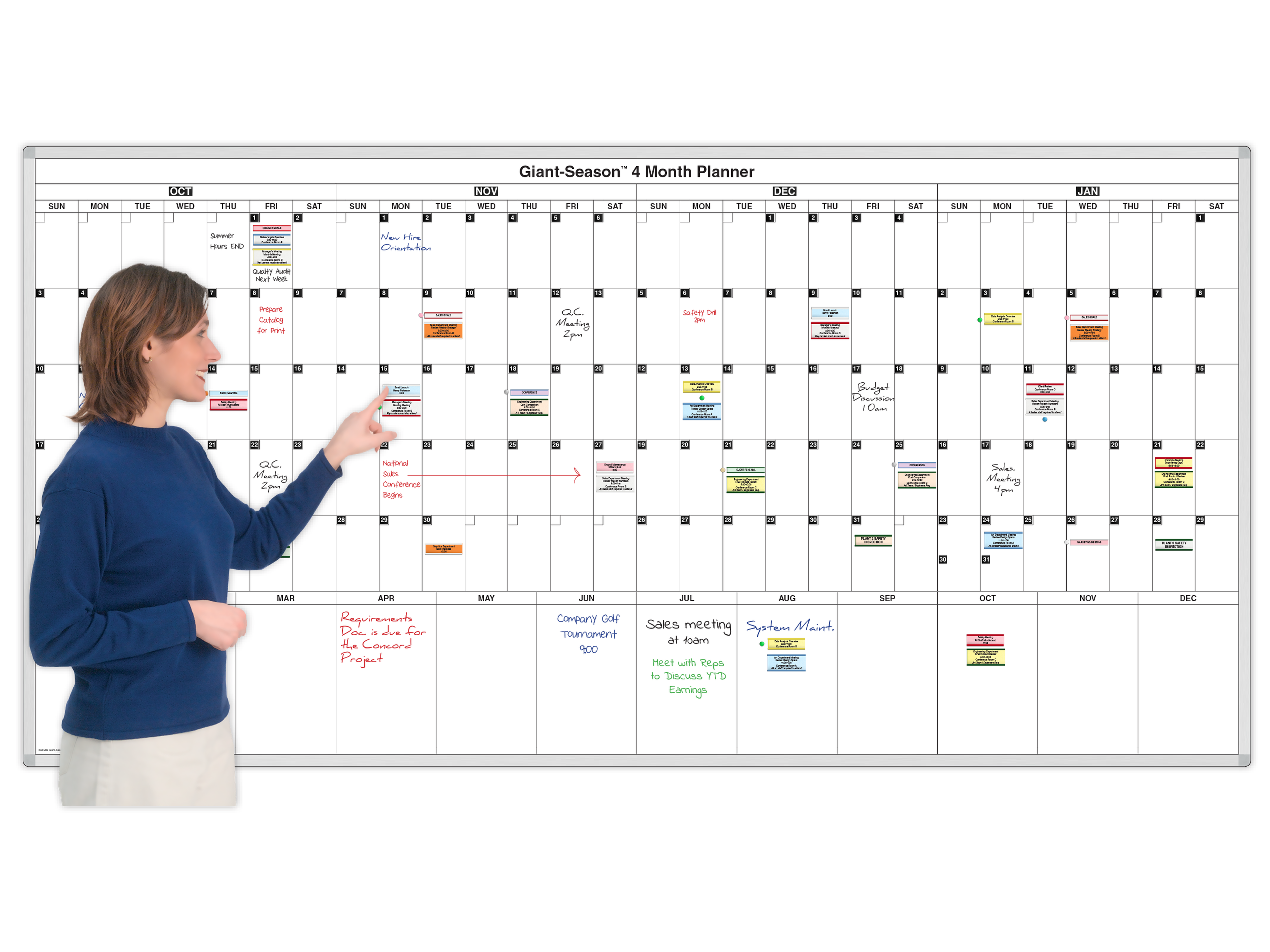 Giant 4-Month Calendar