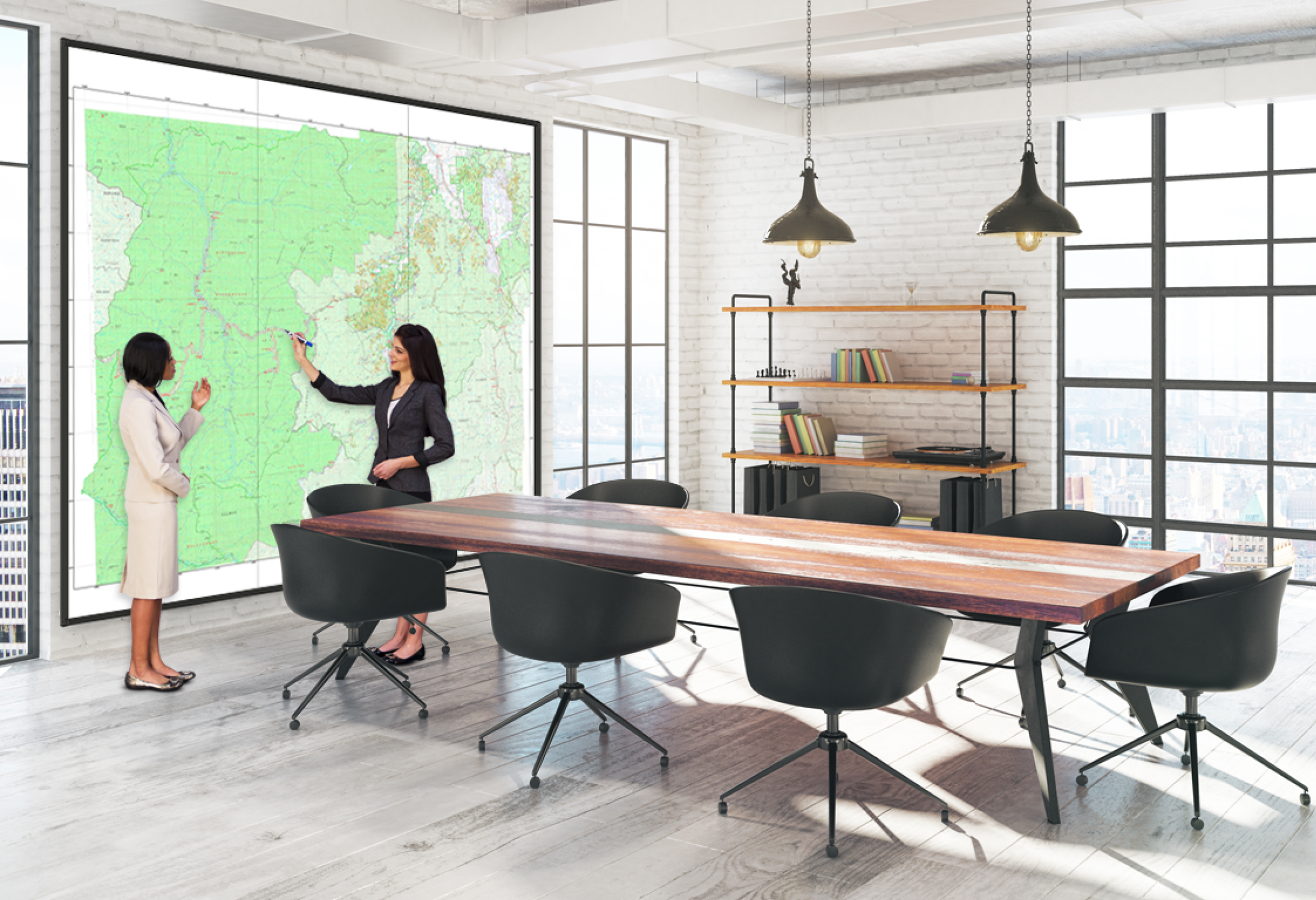 dry erase Whiteboard Map