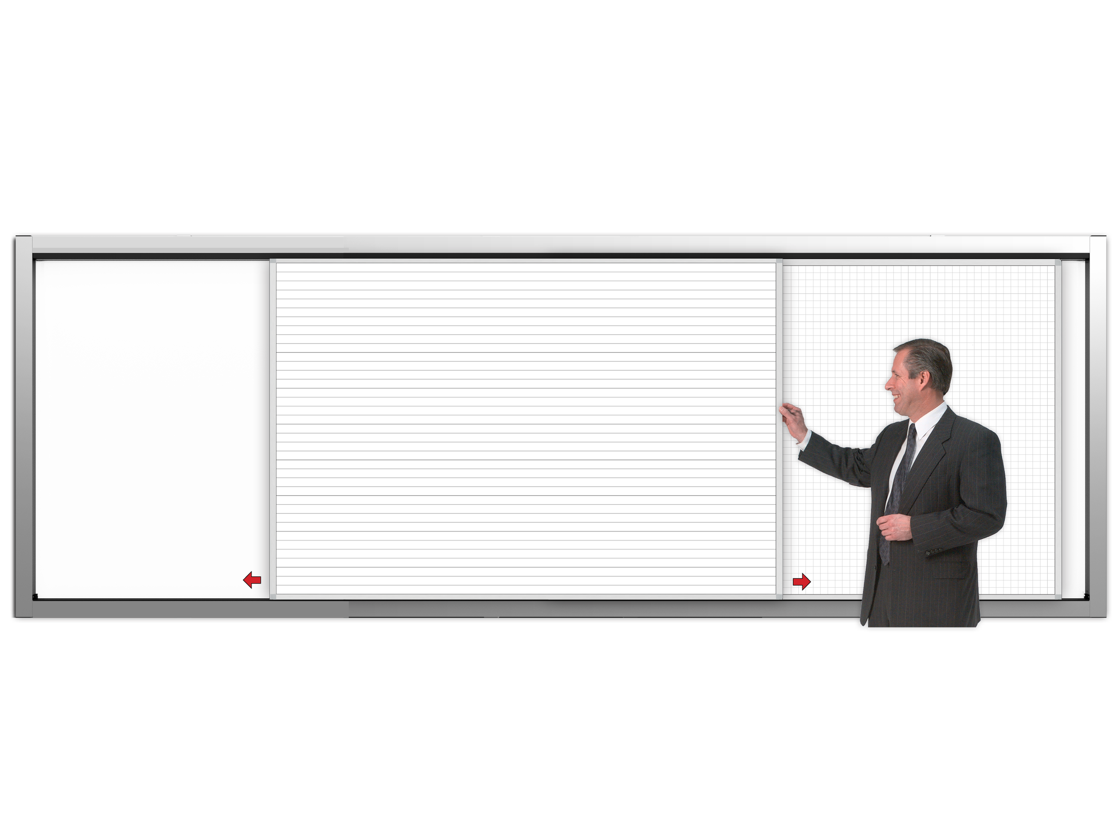 Slide-Panel 2-track PlanView® Wall Cabinets