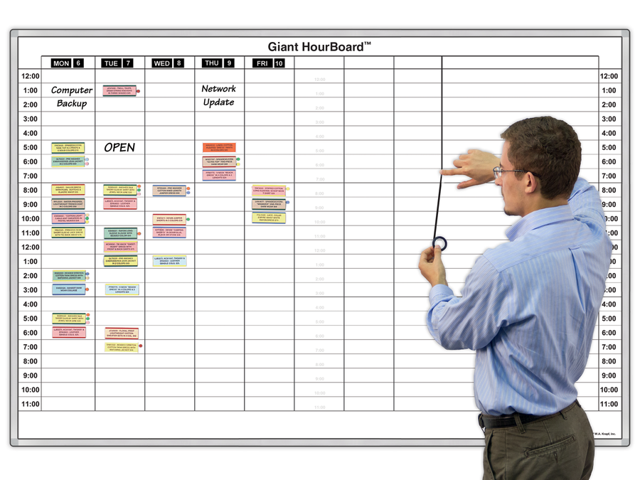 Work Scheduling Whiteboard