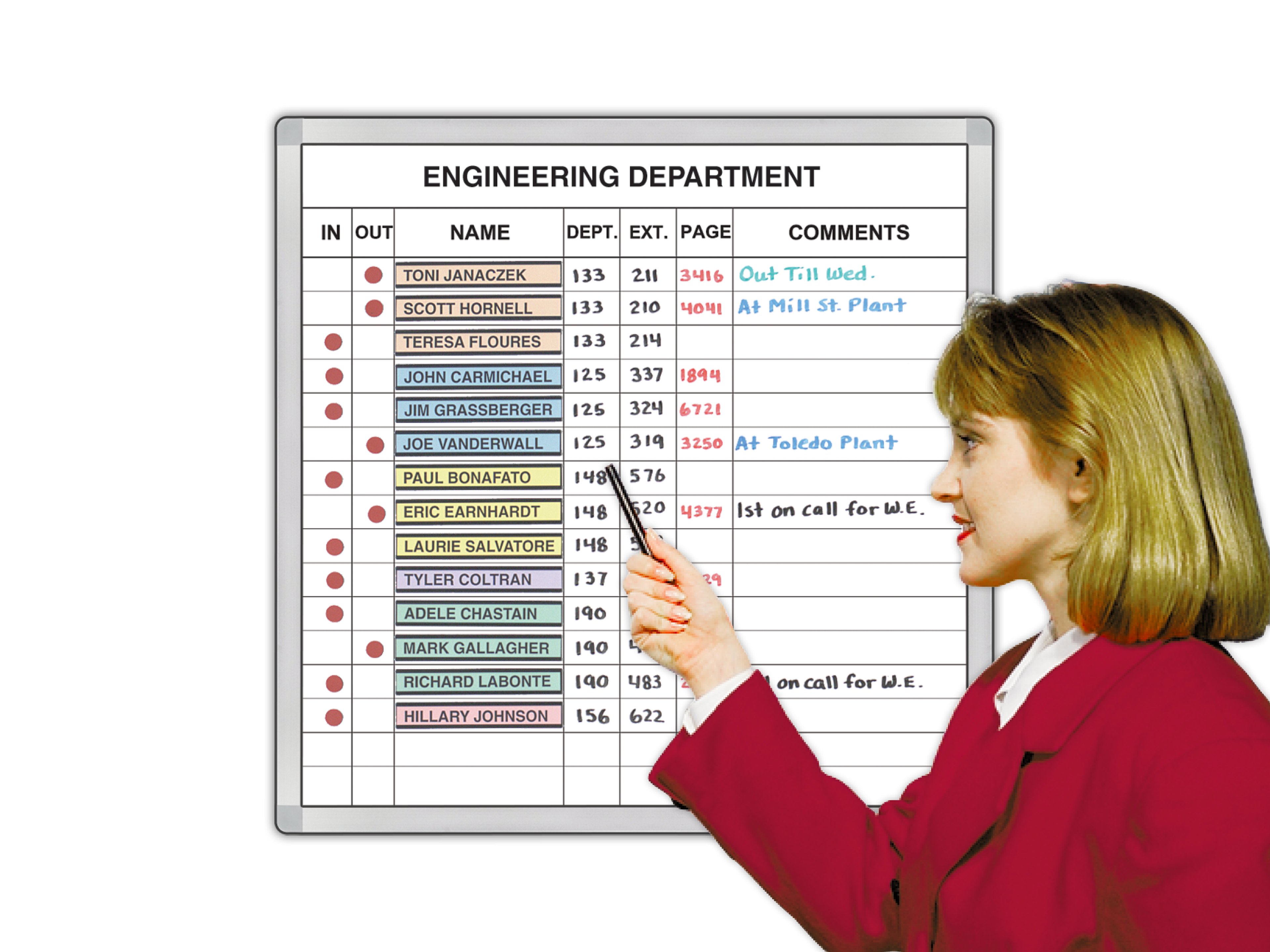 StaffTracker™ In-Out Locator Boards