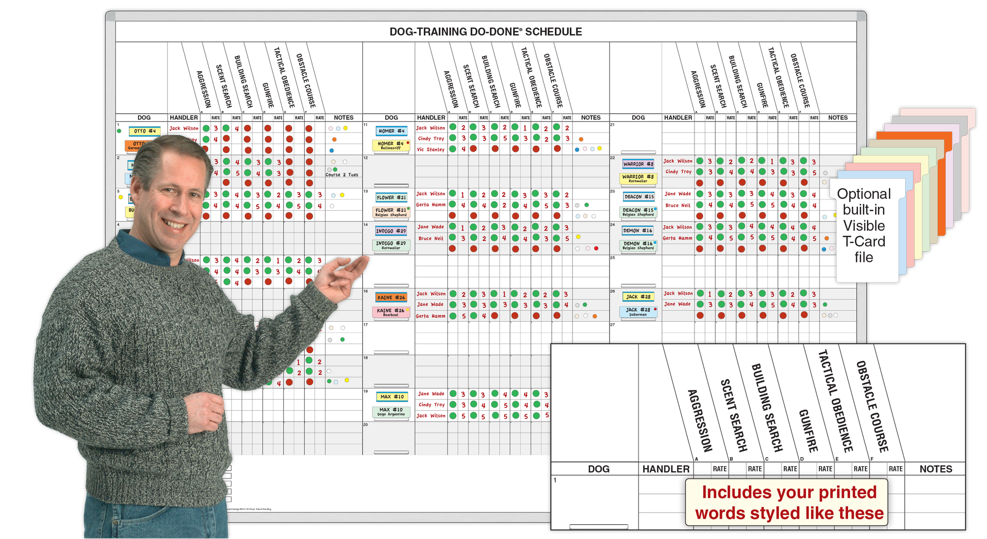 Dog Trainer's Behavioral Step Training DoDone® Schedule