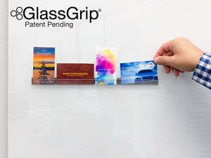 GlassGrip® Card & Note Holder Channels