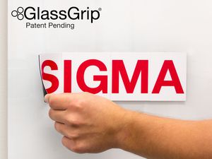 GlassGrip® Self-Aligning Block Letter & Number Sets