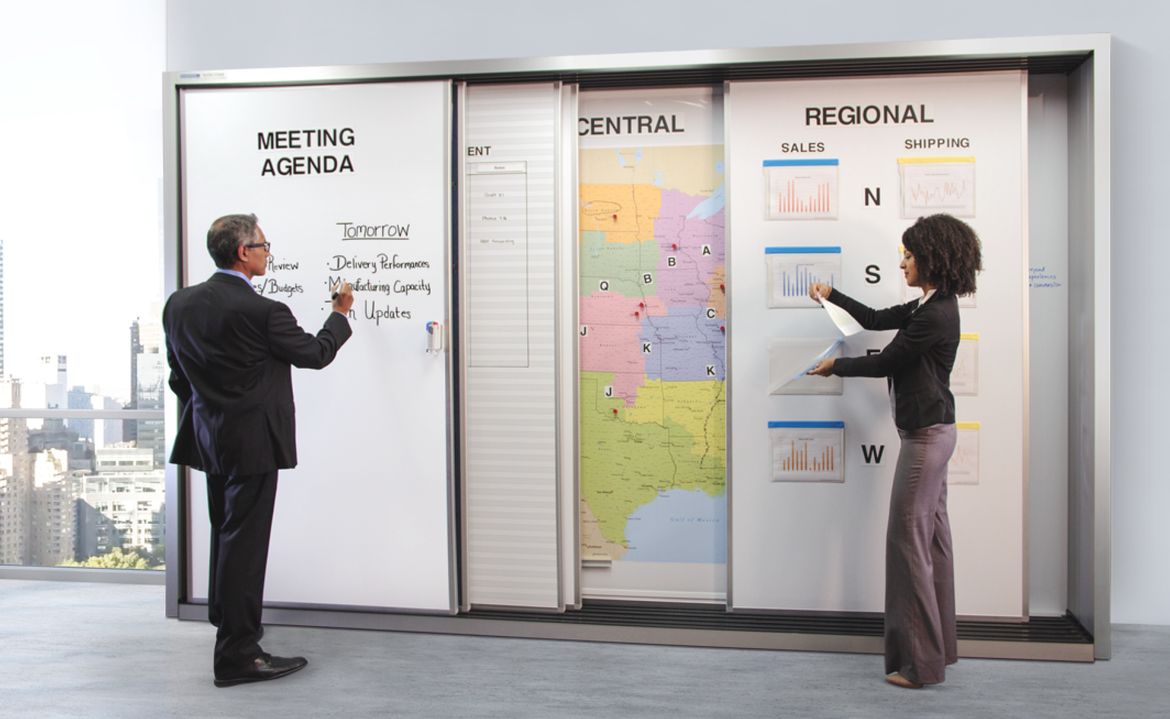 Magnetic board - WHITEWALLS—Whiteboard Panels - Magnatag Visible Systems -  erasable / wall-mounted / large-format