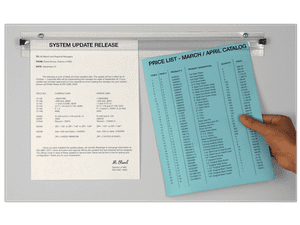 Grip-a-Sheet®
Transparent Document display bars