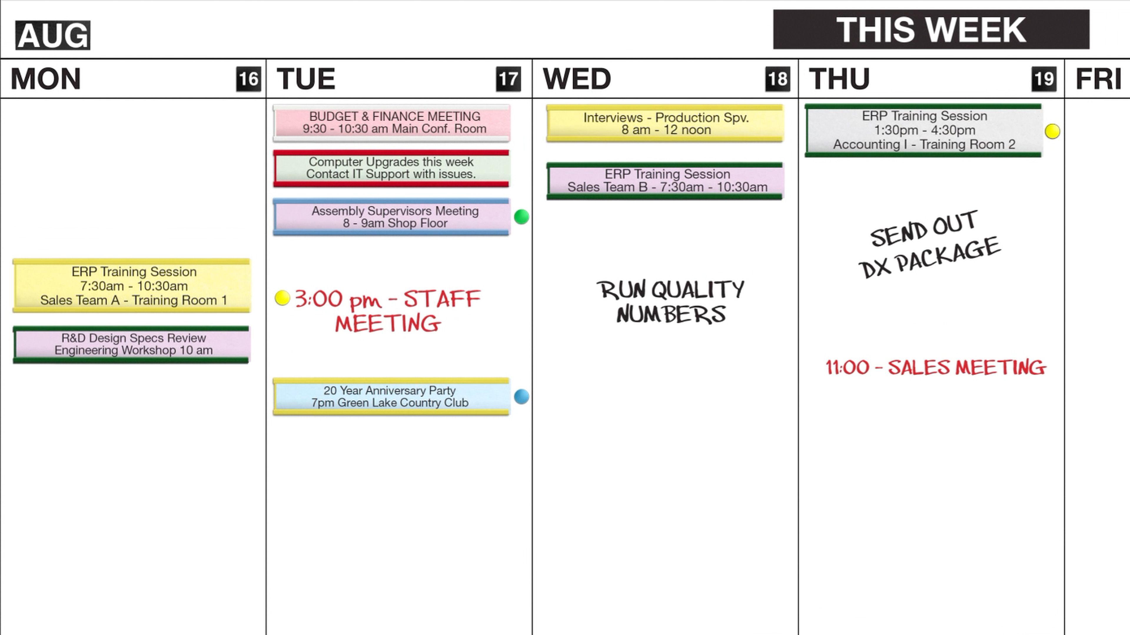 This Week-Next Week™ Fast Action™ System