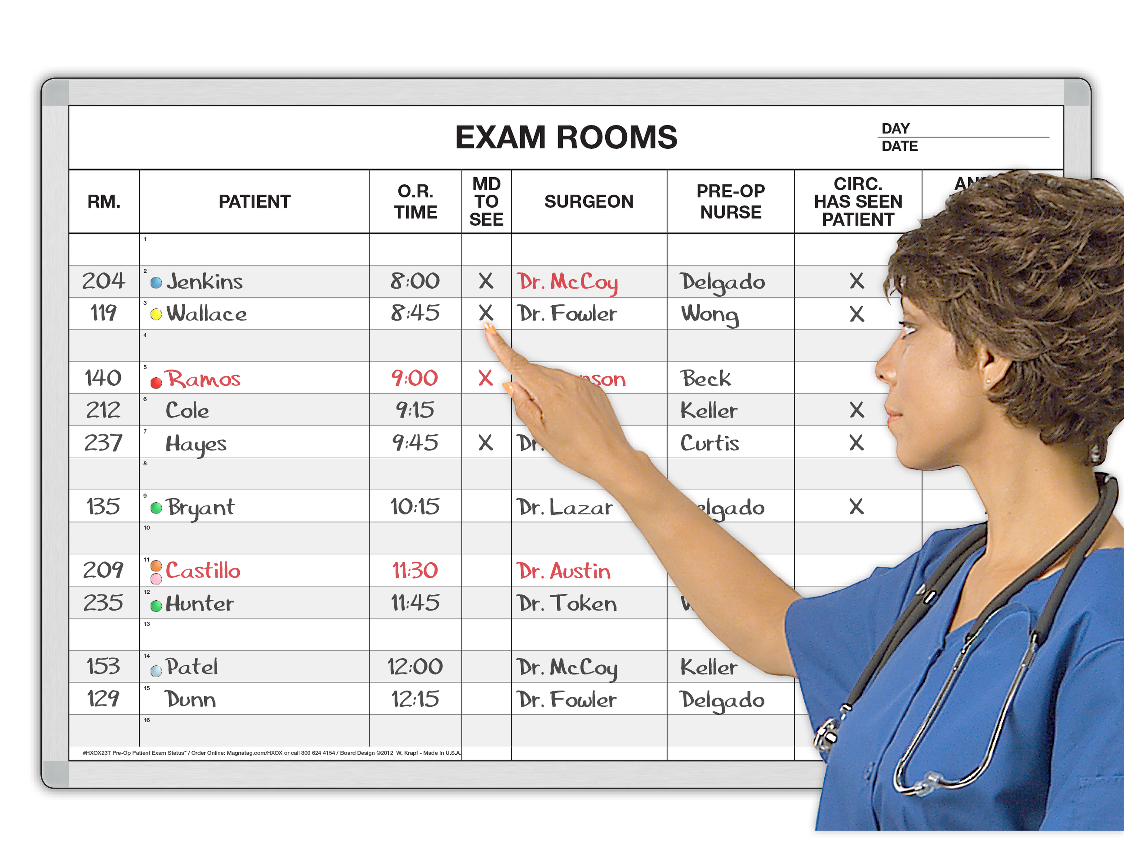 Pre-Op Patient
Exam Status
