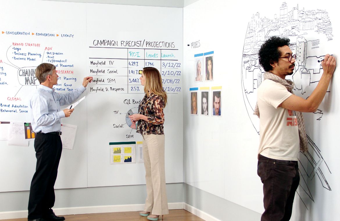 Multiple board - TRACKWALL—Sliding Whiteboard Panels - Magnatag Visible  Systems - magnetic / erasable / wall-mounted