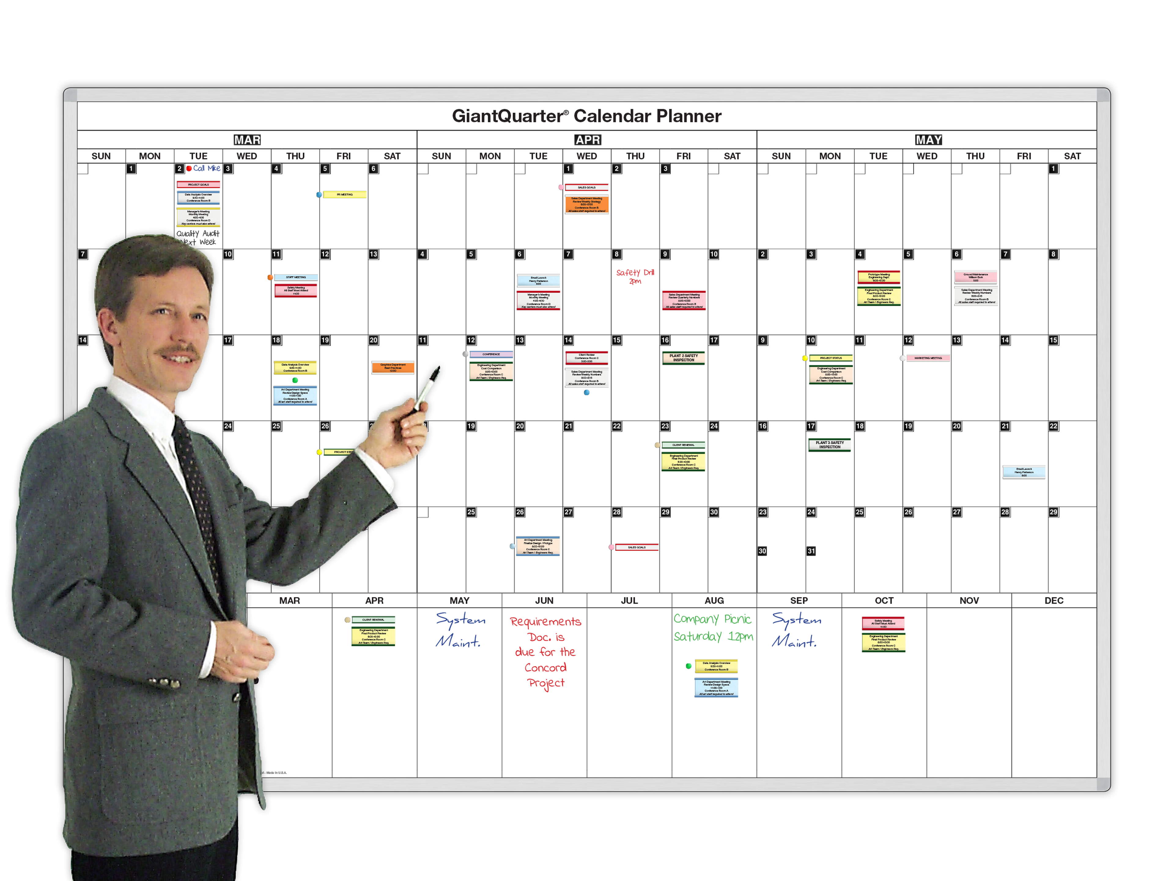 Giant 3-Month™ Magnetic Dry Erase Calendar