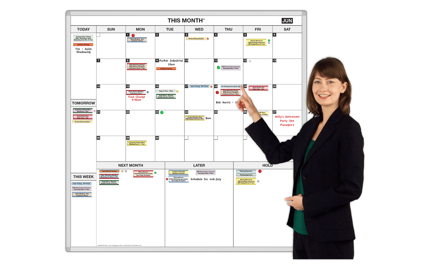 Whiteboard Calendar Month Planner Magnatag