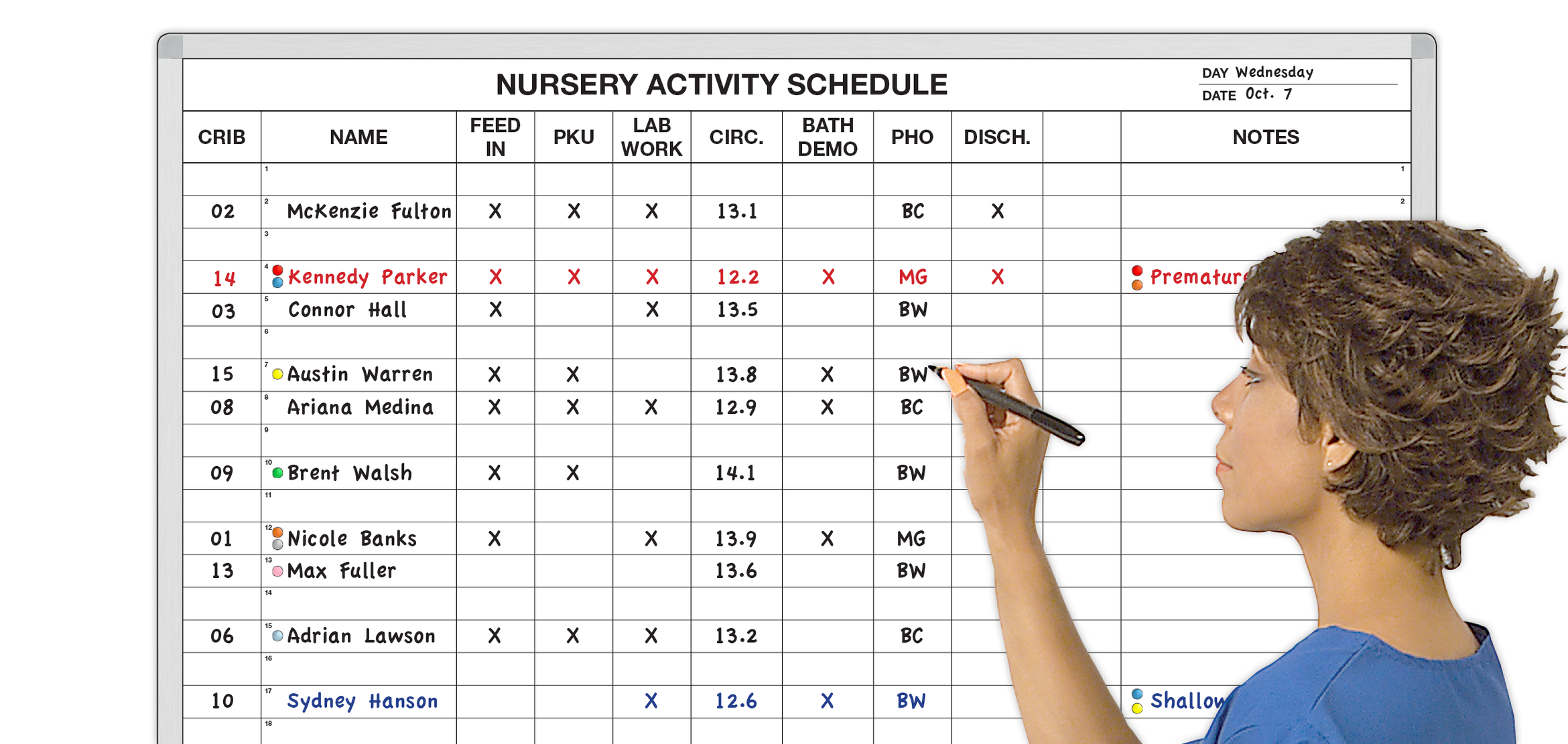 Nursery Activity Schedule™ Whiteboard