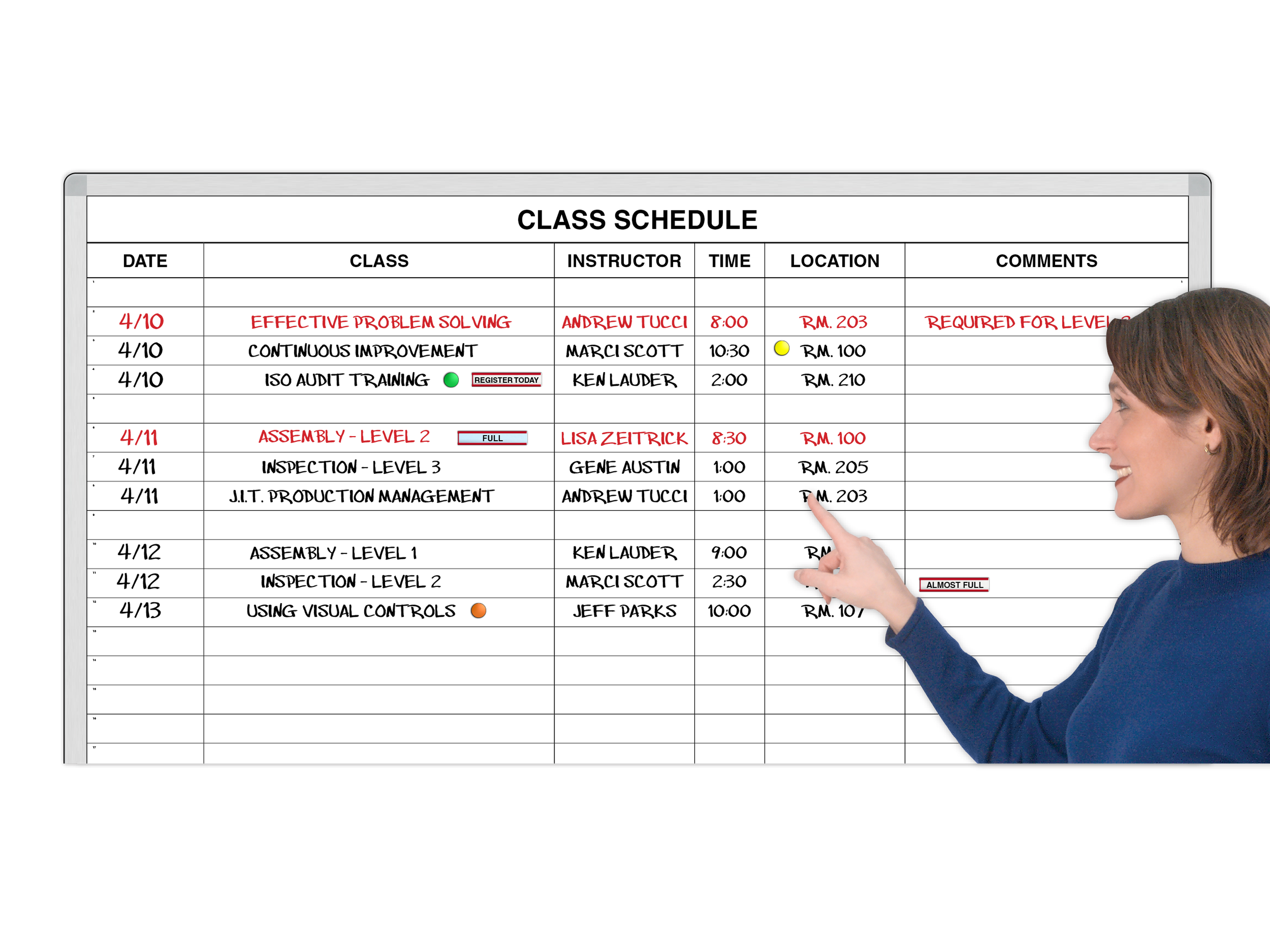 Training
Class Schedule