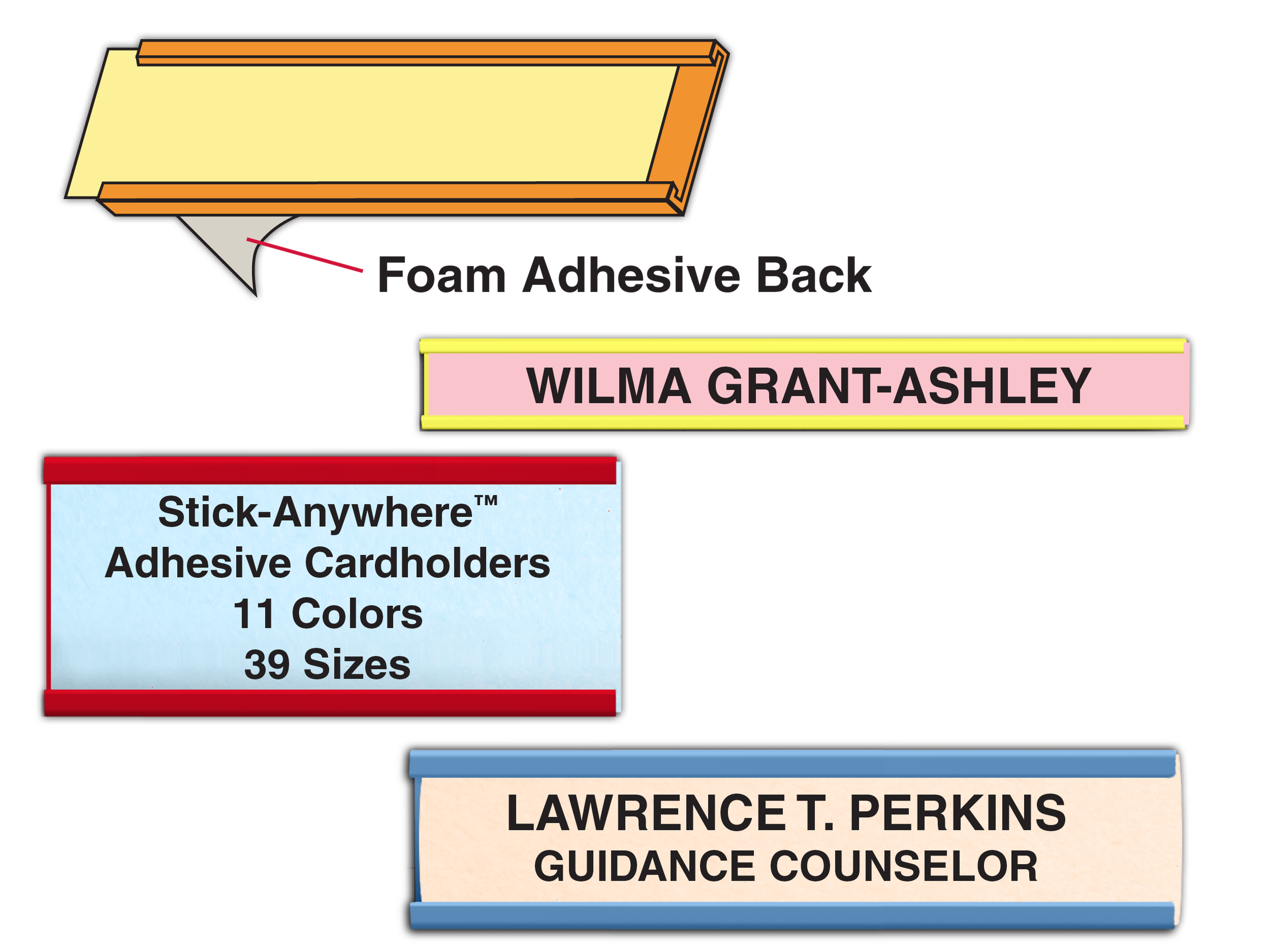 C-channel
Adhesive Card Holders