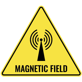 samarbejde kristen Brød Hazard Warning Magnet Magnetic Field, 4" #HZD-M400-W15