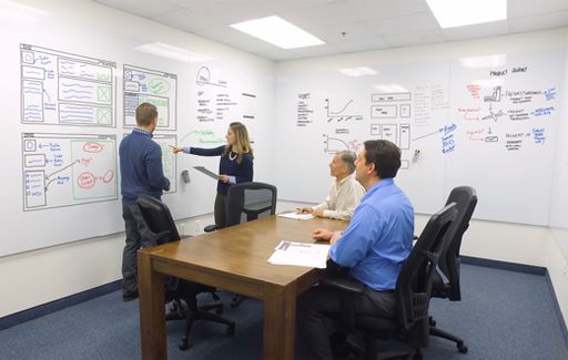 Multiple board - TRACKWALL—Sliding Whiteboard Panels - Magnatag Visible  Systems - magnetic / erasable / wall-mounted