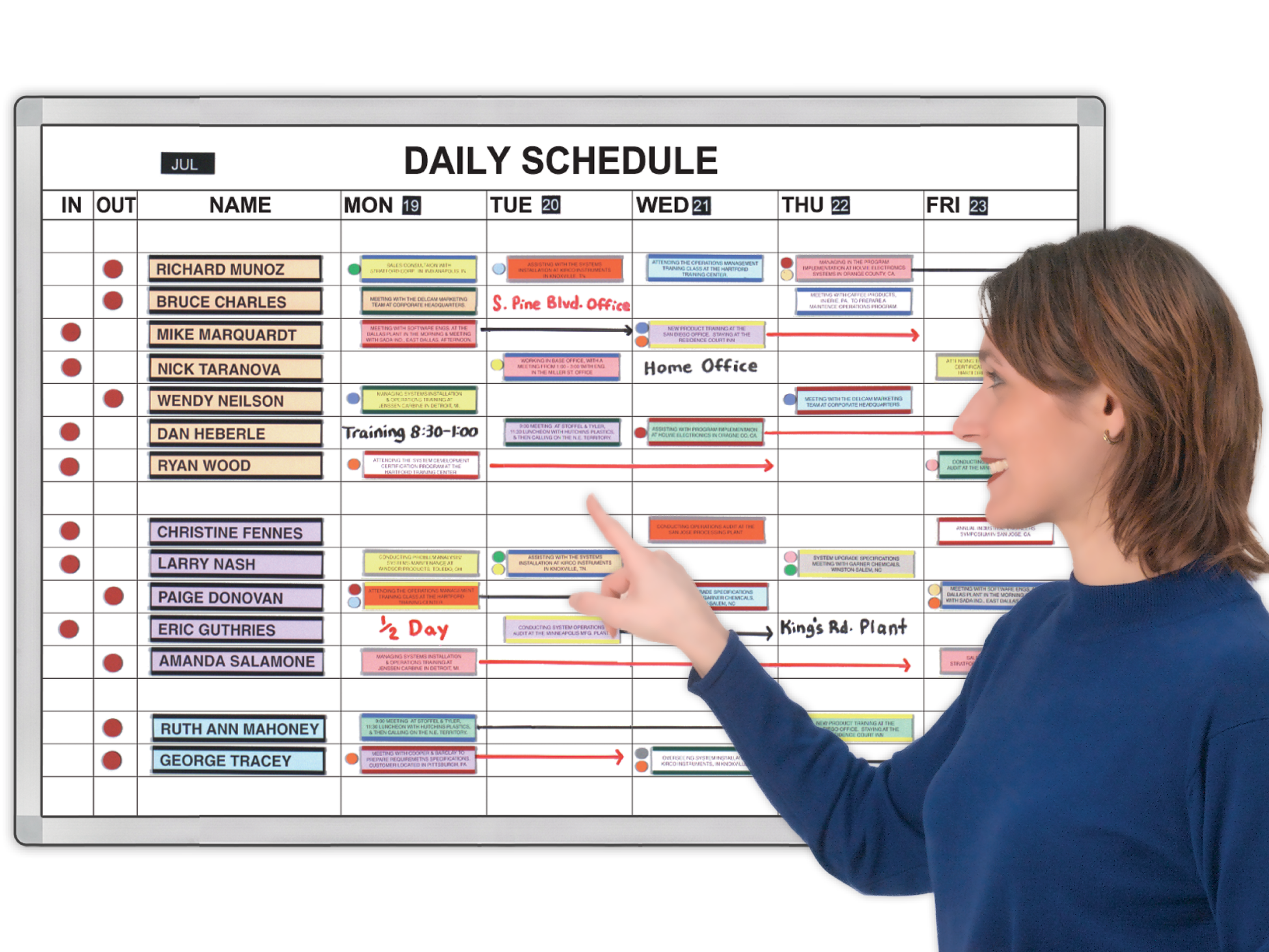 In-Out 5 & 7 Day
Travel Schedule