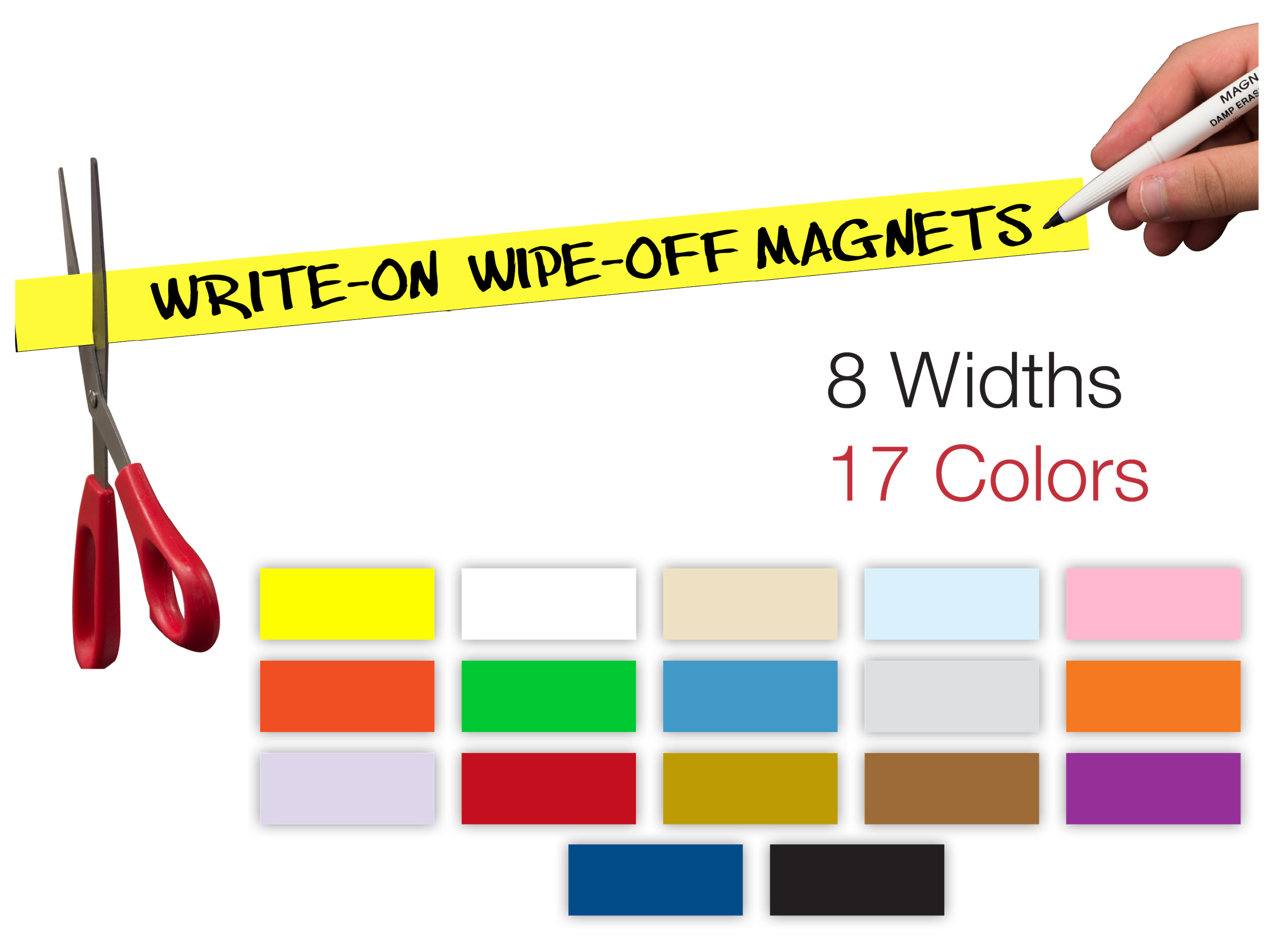 Write-on
Magnet Strips