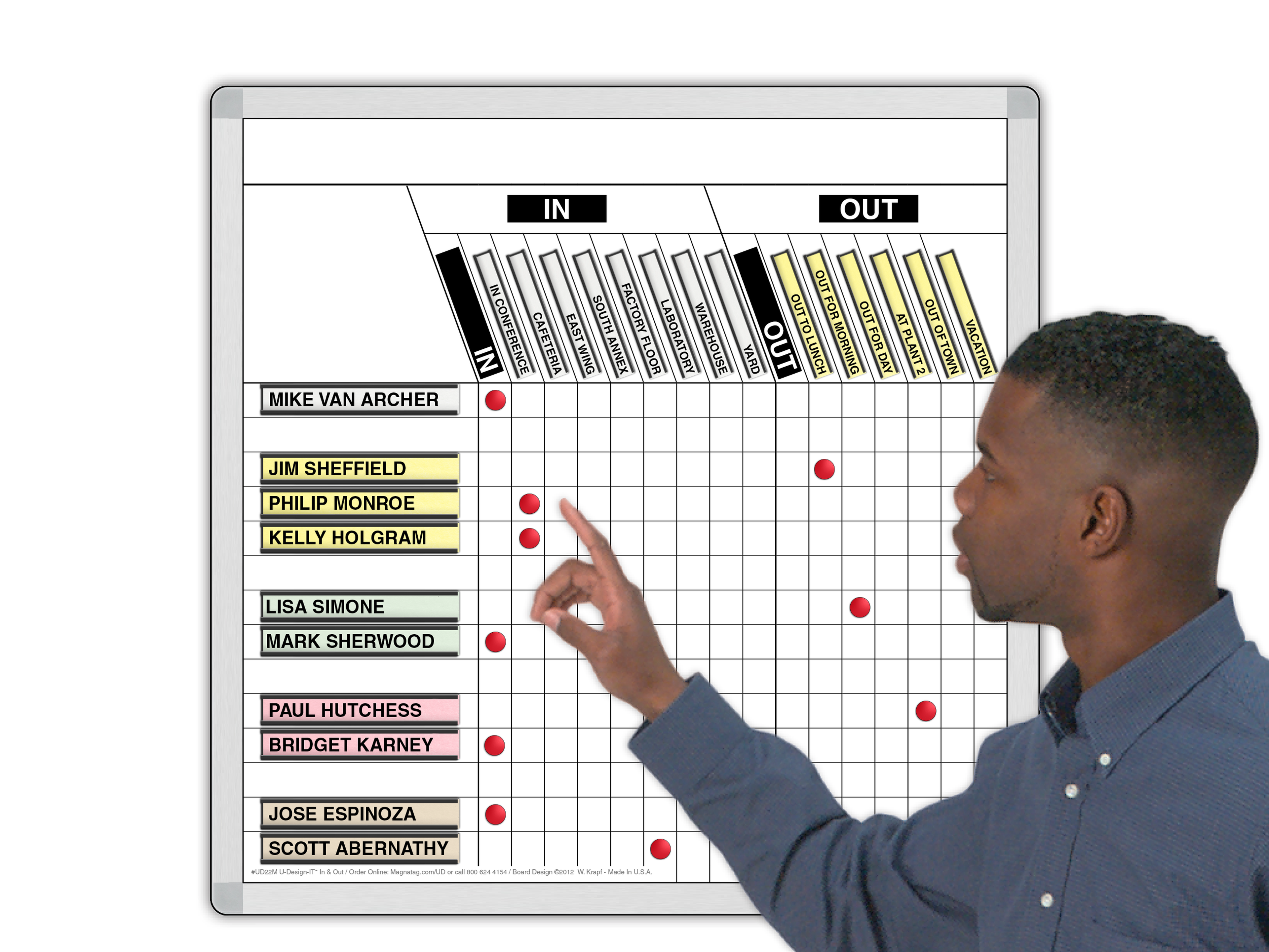 In-Out Multi Locations
Magnetic Boards