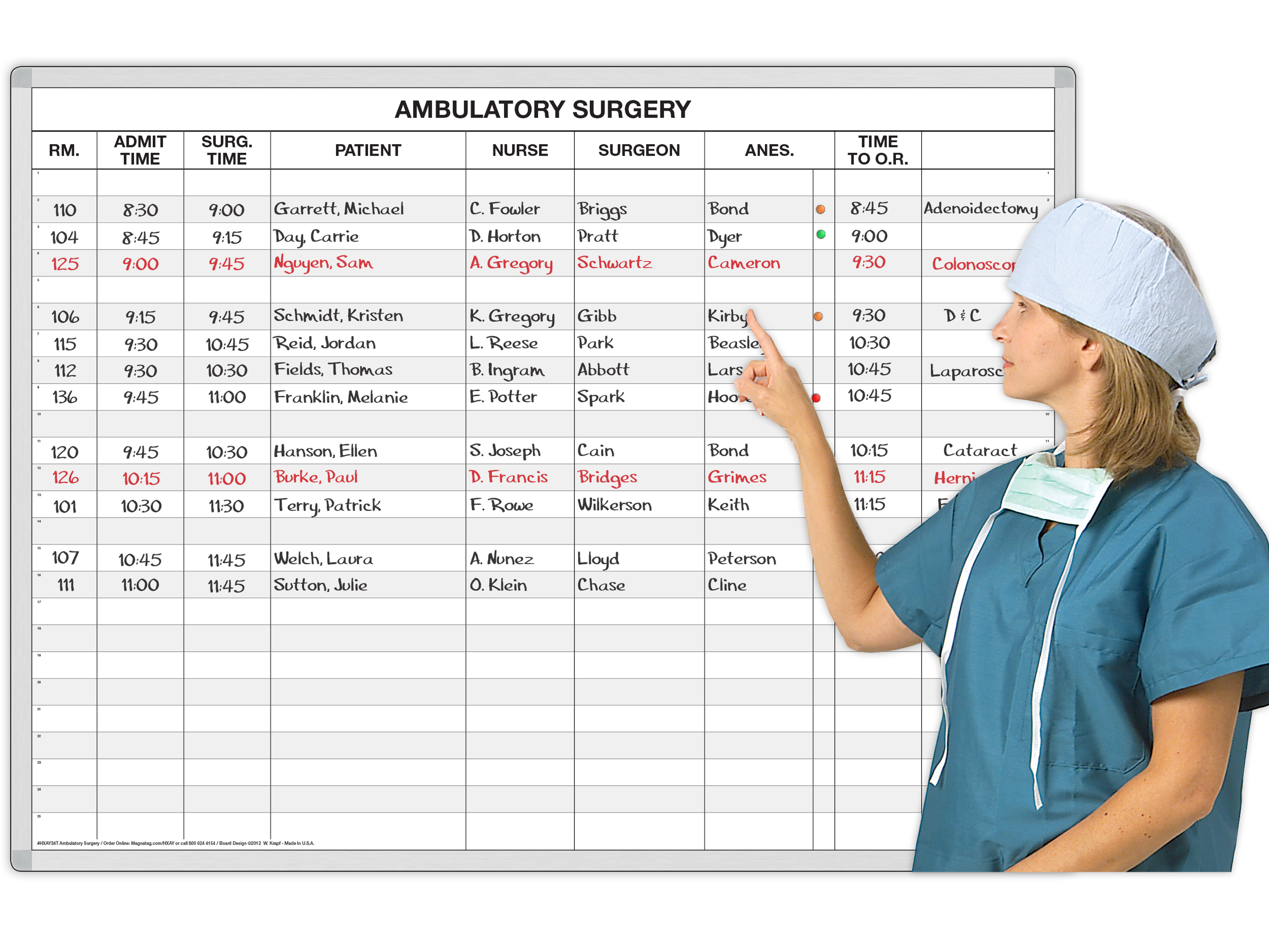 Ambulatory Surgery Schedule
