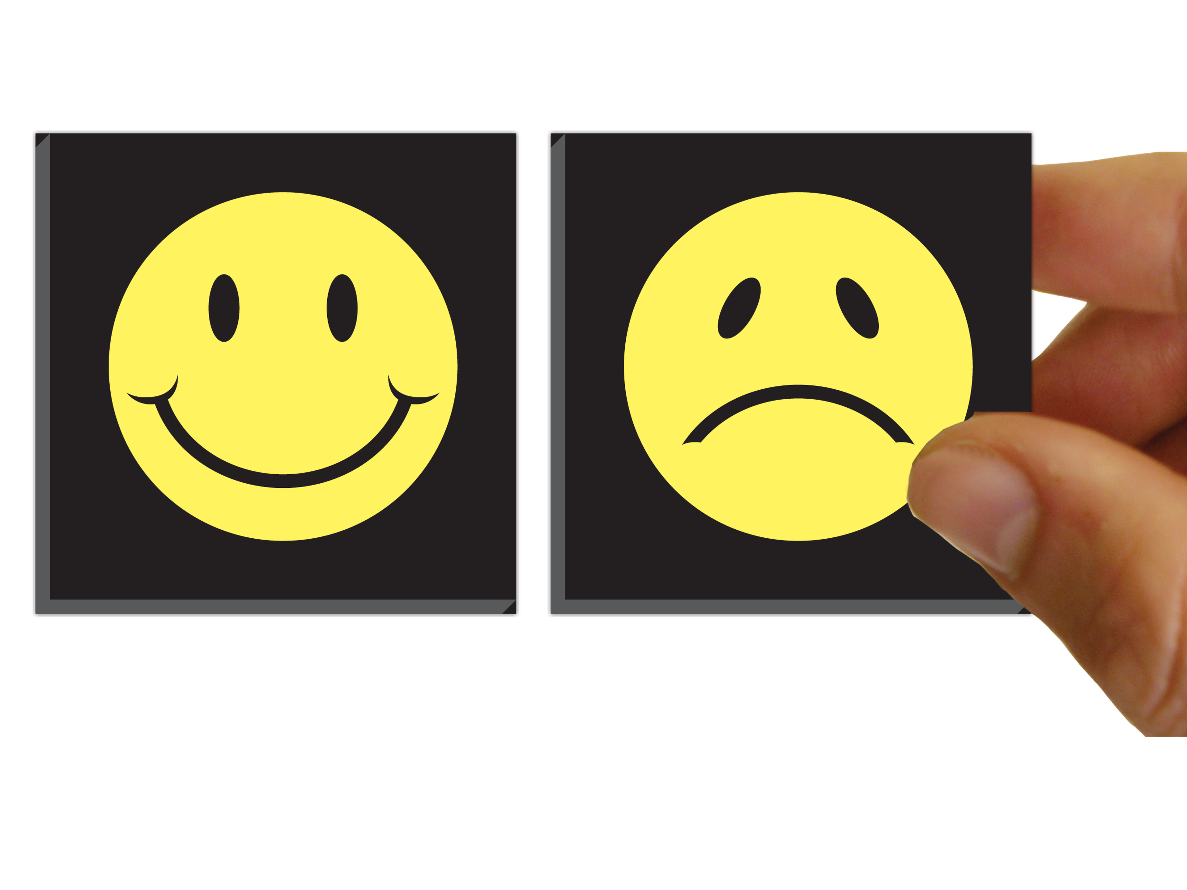 Flip-Overs® Happy-Sad™ Smiley Magnets