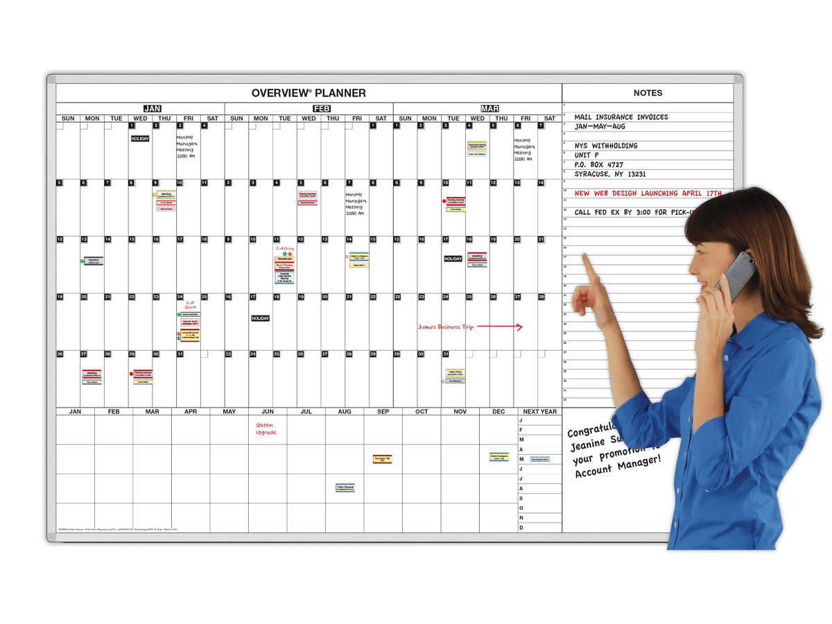 Magnetic Dry-Erase Planning and Scheduling Whiteboard