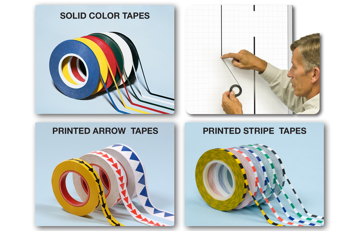 Colored Whiteboard Tape for Grids, Charts, & Offices